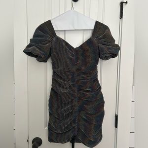 ASTR dress metallic multicolor